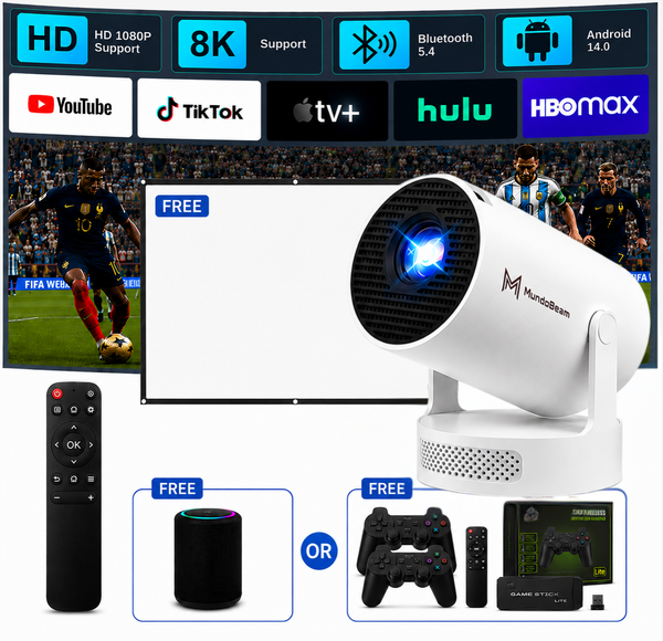 MundoBeam Portable Big Screen Projector